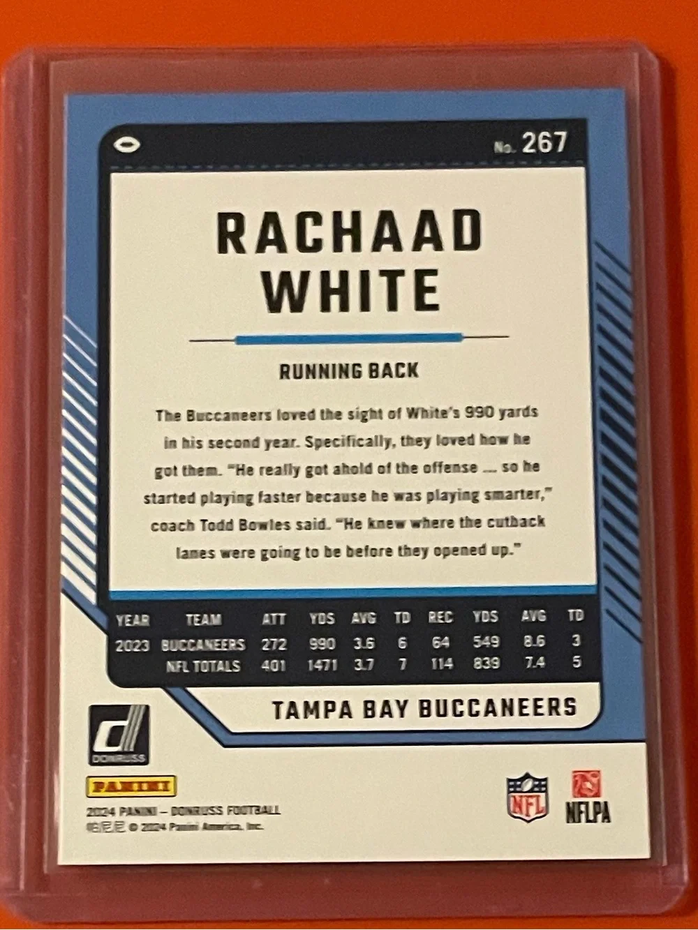 Rachaad White [Green Press Proof] #267 2024 Panini Donruss Football Trading Card